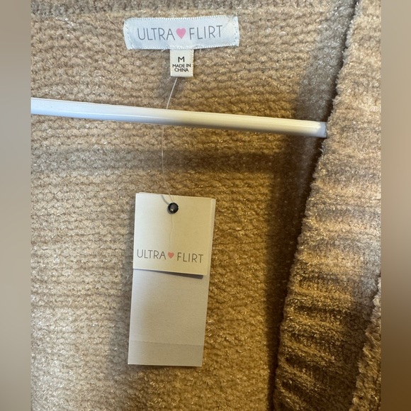 Ultra Flirt Cozy Tan Cardigan - Picture 2 of 10